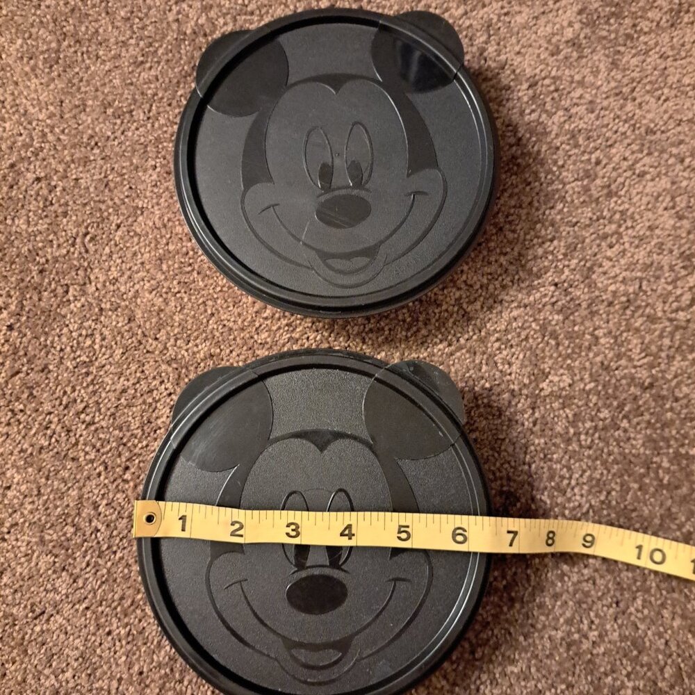 Disney Mickey Mouse Tupperware 2 500ml 6 inch diameter bowls with lids 6403B-4&5 - Picture 6 of 9